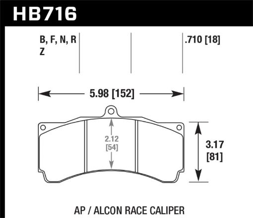 Kuva: Hawk AP RacingAlcon Universal DTC - 70 Race Brake Pads