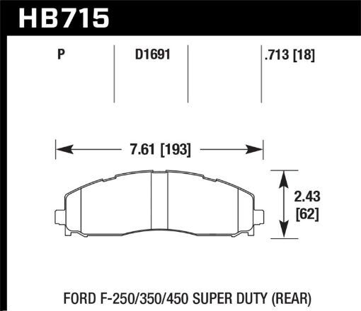 Kuva: Hawk 15 - 17 Ford F - 250350 LTS Street Rear Brake Pads