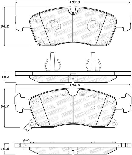 Kuva: StopTech Performance 11 - 12 Dodge Durango Front Brake Pads