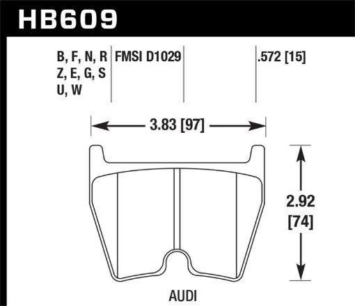 Kuva: Hawk DTC - 80 08 - 15 Audi R8 Front Race Brake Pads