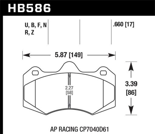 Kuva: Hawk 2014 McClaren MP4 - 12C (Spider) DTC - 60 Rear Race Brake Pads