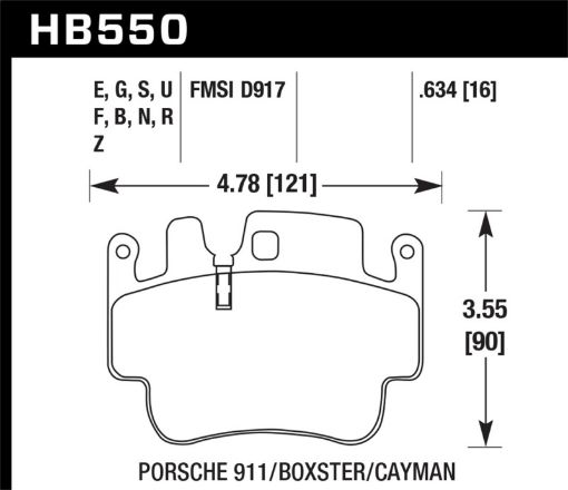 Kuva: Hawk DTC - 80 01 - 05 Porsche 911 (996) Race Brake Pads