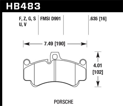 Kuva: Hawk DTC - 80 01 - 13 Porsche 911 (996997) Front Race Brake Pads