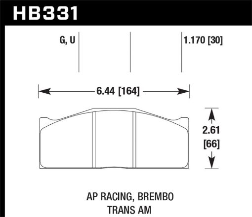 Kuva: Hawk DTC - 80 AP RacingBrembo 30mm Race Brake Pads