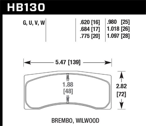 Kuva: Hawk DTC - 80 Brembo 20mm Race Brake Pads