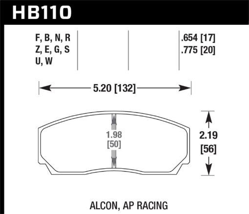 Kuva: Hawk DTC - 80 AP Racing 17mm Race Brake Pads