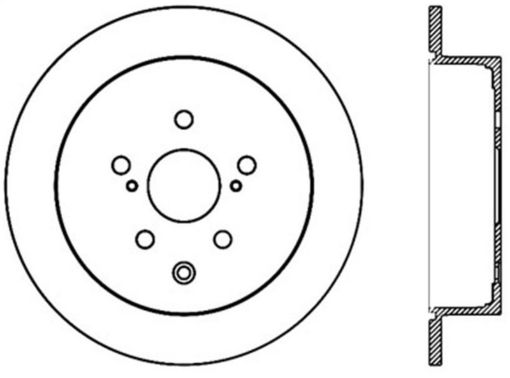 Kuva: StopTech 14 - 16 Toyota Highlander Sport Drilled Rear Driver Side Brake Rotor