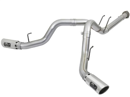 Kuva: aFe ATLAS 4in DPF - Back Alum Steel Exhaust System wPolished Tip 2017 Ford Diesel Trucks V8 - 6.7L (td)