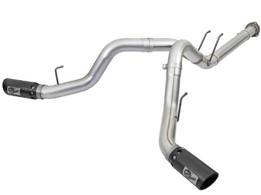 Kuva: aFe ATLAS 4in DPF - Back Alum Steel Exhaust System wBlack Tip 2017 Ford Diesel Trucks V8 - 6.7L (td)