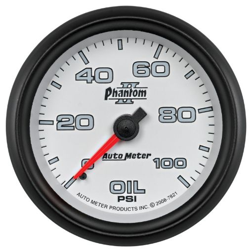 Kuva: Autometer Phantom II 2 - 58in 100 PSI Mechanical Oil Pressure Gauge