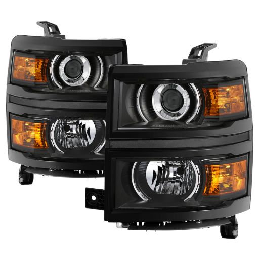 Kuva: xTune Chevrolet Silverado 1500 14 - 15 (Non - HD) OEM Projector Headlights - Black HD - JH - CS14 - PJ - BK