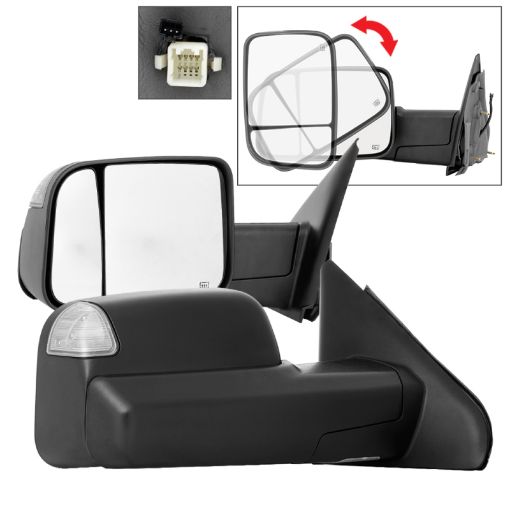 Kuva: xTune Dodge Ram 02 - 09 G2 Manual Extendable Power Heated Mirror - MIR - DRAM02S - G2 - PW - SET