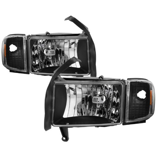 Kuva: xTune Dodge Ram 1500 94 - 01 OEM Style Headlights w Corner Lamps - Black OEM HD - JH - DR94 - SET - BK