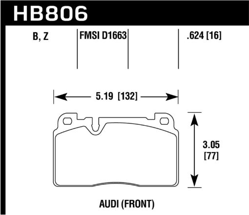 Kuva: Hawk 16 - 17 Audi A6 HPS 5.0 Front Brake Pads