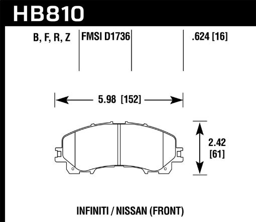 Kuva: Hawk 14 - 17 Infiniti Q50 HPS 5.0 Front Brake Pads