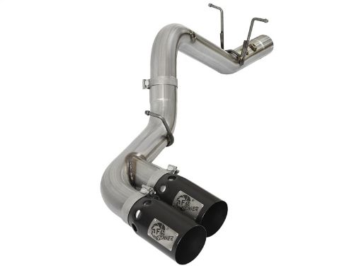 Kuva: aFe Victory Series 4in 409 - SS DPF - Back Exhaust w Dual Black Tips 2017 GM Duramax V8 - 6.6L(td) L5P