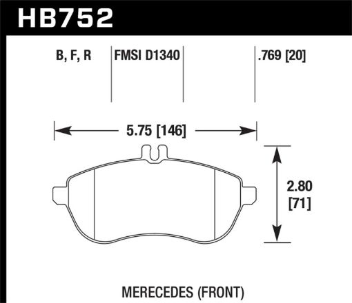 Kuva: Hawk 2015 Mercedes C250 HPS Street Front Brake Pads