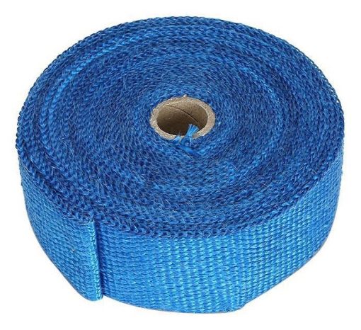 Kuva: Torque Solution 50in x 2in Universal Fiberglass Exhaust Wrap - Blue