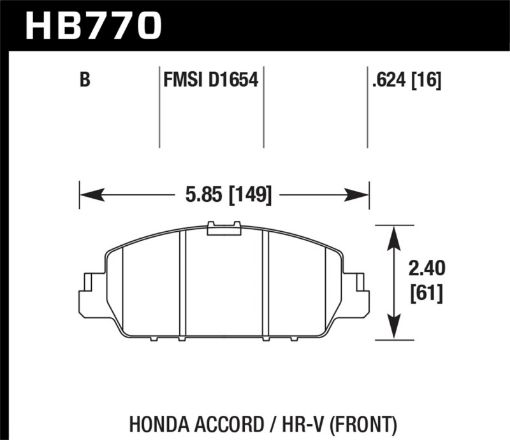 Kuva: Hawk 13 - 17 Honda Accord HPS 5.0 Front Brake Pads