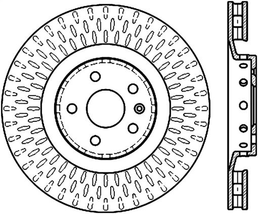 Kuva: StopTech 09 - 15 Cadillac CTS - V Cryo Slotted Front Left Sport Brake Rotor