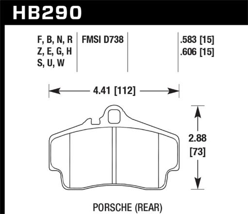 Kuva: Hawk 98 - 10 Porsche 911 06 - 12 Porsche Cayman S Blue 9012 Race Rear Brake Pads