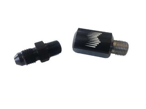 Kuva: Snow Performance 18in. NPT Female to 4AN Male Low Profile Water Nozzle Holder 4AN Elbow