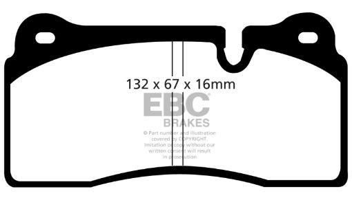 Kuva: EBC 08 - 17 Audi R8 04 - 14 Lamborghini Gallardo Redstuff Rear Brake Pads