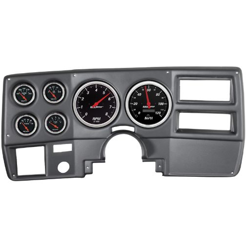 Kuva: Autometer Designer Black 73 - 83 Chevy Truck Suburban Dash Kit 6pc Tach MPH Fuel Oil WTMP Volt