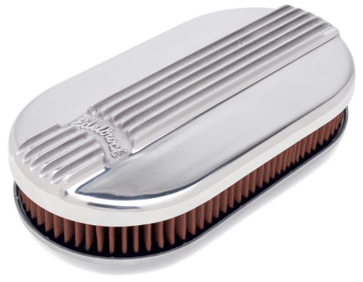 Kuva: Edelbrock Air Cleaner Classic Series Oval Aluminum Top Cloth Element 17 5In X 9 35In X 3 9In