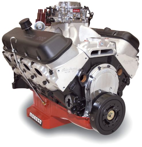 Kuva: Edelbrock Crate Engine EdelbrockPat Musi 555 RPM XT BBC 675 HP Stock Exhaust Port Location