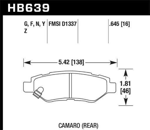 Kuva: Hawk Camaro V6 HPS Street Rear Brake Pads