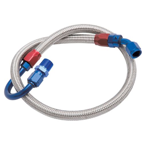 Kuva: Edelbrock Fuel Line Braided Stainless for SBF ( Use w 8134 )