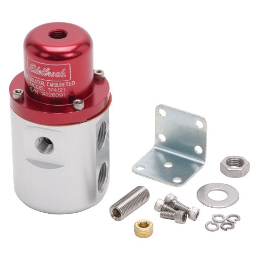 Kuva: Edelbrock Fuel Pressure Regulator Carbureted 160 GPH 5 - 10 PSI 38In InOut Retunless RedClear