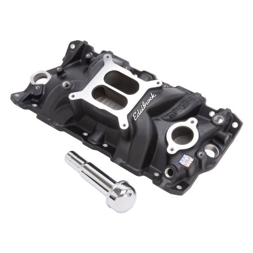 Kuva: Edelbrock Intake Manifold Perf Eps SBC w Oil Fill Tube and Breather Black