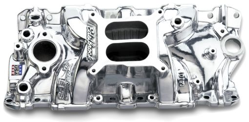 Kuva: Edelbrock SBC Performer Eps Polished Manifold