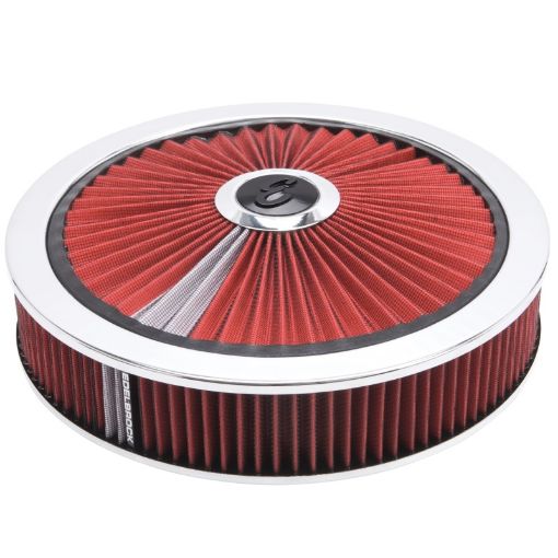 Kuva: Edelbrock Air Cleaner Pro - Flo High - Flow Series Round Filtered Top Cloth Element 14In Dia X 3 125In