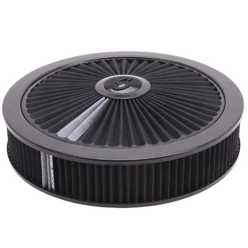 Kuva: Edelbrock Air Cleaner Pro - Flo High - Flow Series Round Filtered Top 14In Dia X 3 125In Dropped Base