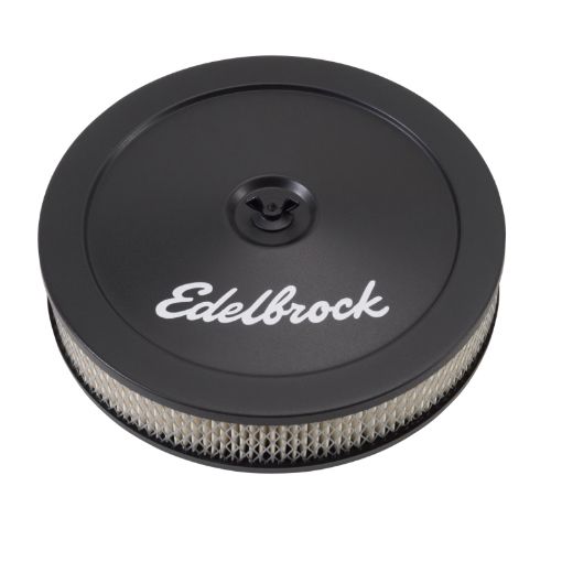 Kuva: Edelbrock Air Cleaner Pro - Flo Series Round Steel Top Paper Element 10In Dia X 3 5In Black