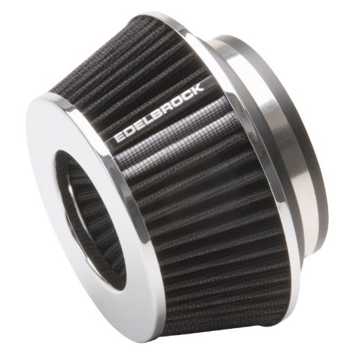 Kuva: Edelbrock Air Filter Pro - Flo Series Conical 3 7In Tall BlackChrome