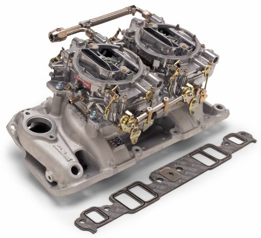 Kuva: Edelbrock Dual Quad Kit Performer RPM Air Gap BBC Oval Port