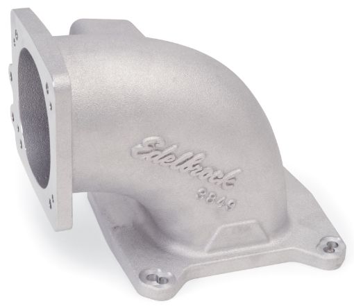 Kuva: Edelbrock High Flow Intake Elbow 95mm Throttle Body to Square - Bore Flange As - Cast Finish