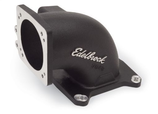 Kuva: Edelbrock High Flow Intake Elbow 95mm Throttle Body to Square - Bore Flange Black Finish