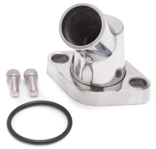 Kuva: Edelbrock Waterneck SbcBBC 45 - Degree Two - Piece Cast SwIVel Polished