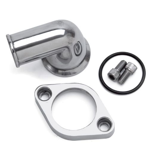 Kuva: Edelbrock Waterneck SbcBBC 90 - Degree Two - Piece Cast SwIVel Polished