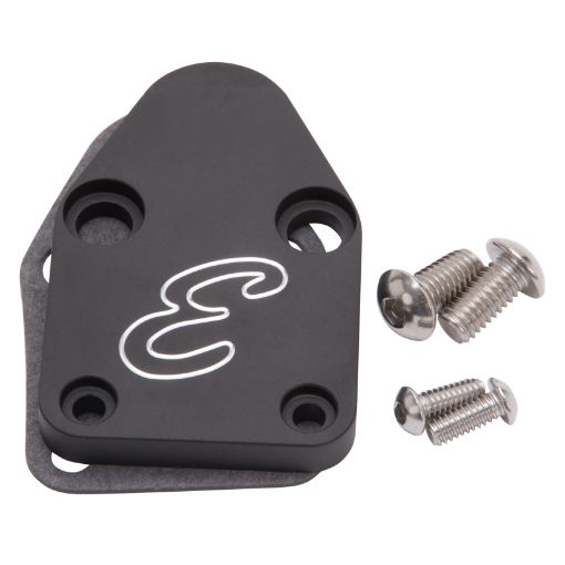 Kuva: Edelbrock Fuel Pump Block - Off Plate SBC Billet Aluminum