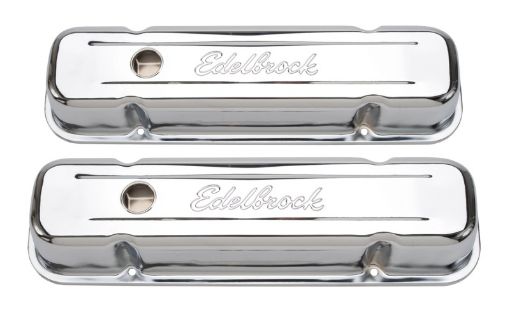 Kuva: Edelbrock Valve Cover Signature Series Pontiac 1962 - 1979 301 - 455 CI V8 Tall Chrome