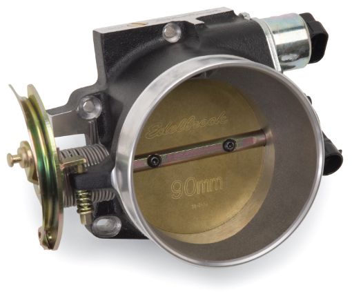 Kuva: Edelbrock Throttle Body Victor Universal LS1 90mm Black Mini Texture Powder Coating