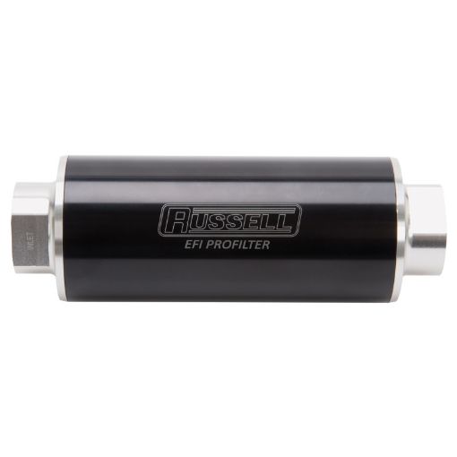 Kuva: Russell Performance Profilter Fuel Filter 6in Long 60 Micron - 10AN Inlet - 10AN Outlet - Black