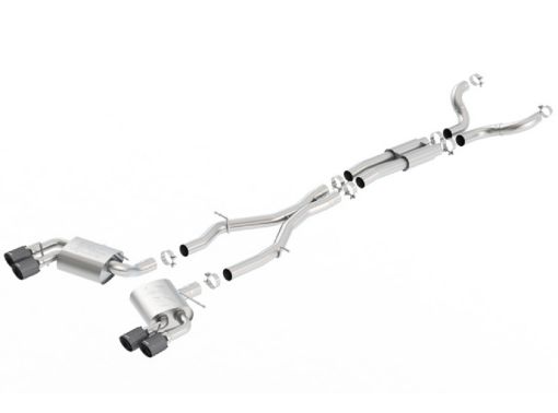 Kuva: Borla 16 - 17 Chevy Camaro 6.2L 4in Dual CF Tips wBlack Core Dual Split Exit ATAK Catback Exhaust