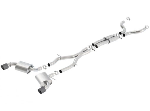 Kuva: Borla 16 - 17 Chevy Camaro 6.2L 4.5in Carbon Fiber Tips Single Split Exit S - Type Catback Exhaust